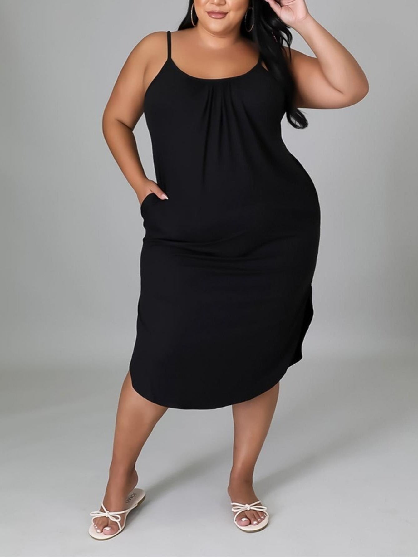 Casual Sexy Plus Solid Bodycon Dress High Stretch Summer Dress