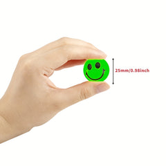 36 Glow In The Dark Smile Face Bouncing Balls Bulk Pack