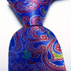 Men's Paisley Necktie Classic Golden Tie Business Wedding