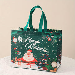 Christmas Gift Bag Double Handle Shopping Bag Holiday Party Gift Packaging Bag