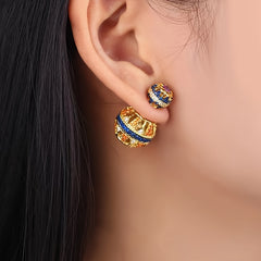 Colorful Zircon Ball Drop Dangle Earrings Female Accessories 1Pair