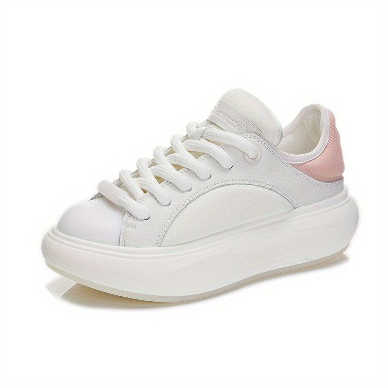 Women's Comfortable Board Shoes Lace Up Thick Sole Platform Running Shoes