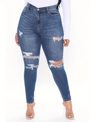  Ripped High Waist Skinny Jeans