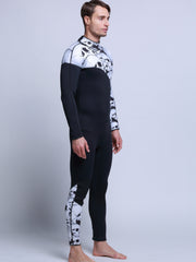 Men's Skull Print 3mm Neoprene Diving Suit Warm Anti Jellyfish Wetsuit