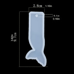 Silicone Fish Tail Bookmark Mold for Epoxy Resin Craft