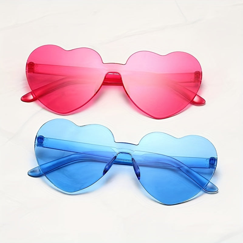 Peach Heart Sunglasses Candy Love Glasses Y2K Eyeglasses