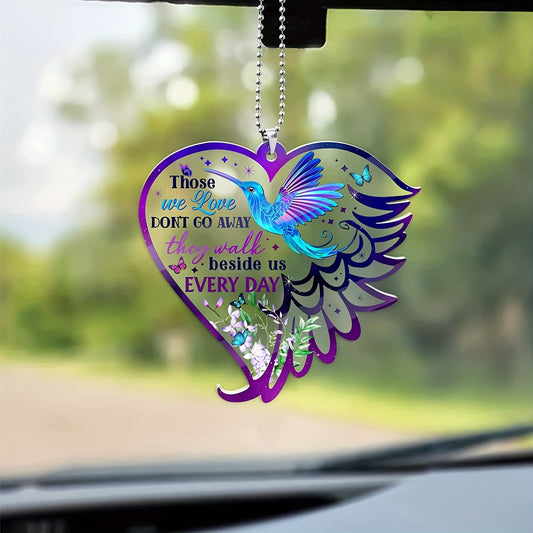 Adorable Bird Car Pendant Heart Keychain - Perfect Gift for Her