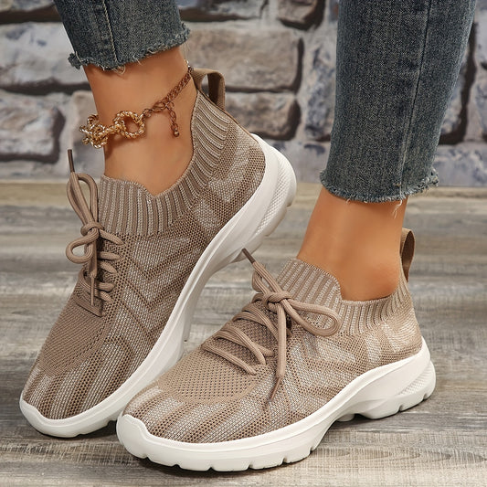 Mesh Breathable Lace Up Sports Shoes Lightweight Non slip Travel Shoes