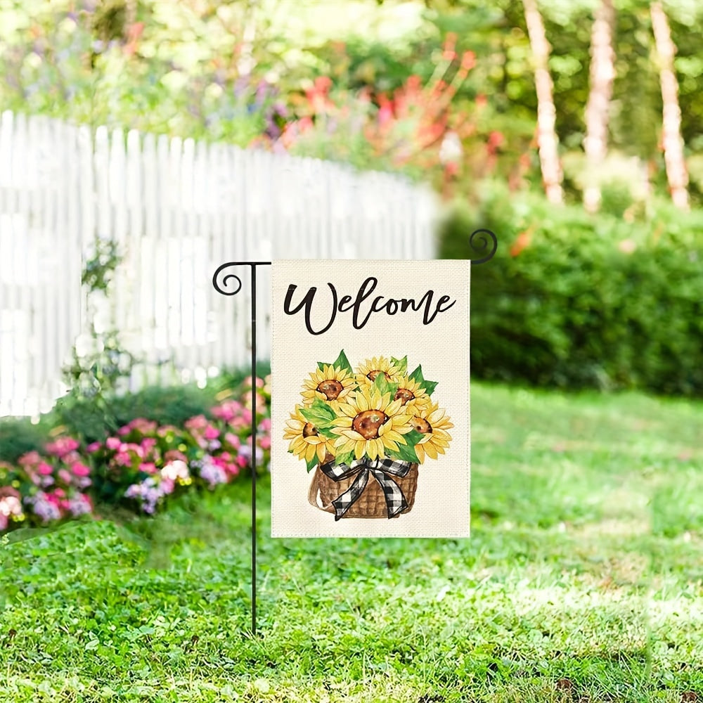 Sunflower Garden Flag Double Sided 30x45 cm Floral Welcome Yard Outdoor Flag