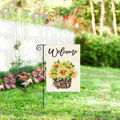 Sunflower Garden Flag Double Sided 30x45 cm Floral Welcome Yard Outdoor Flag