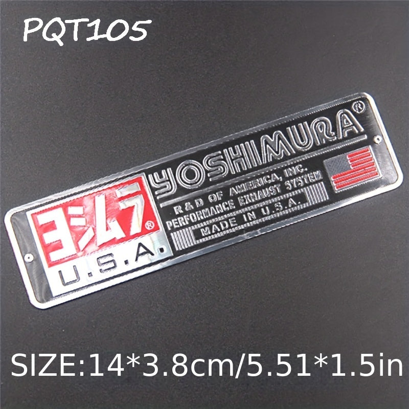 Aluminum Motorcycle Exhaust Pipe Decals, Heat Resistant & Stylish