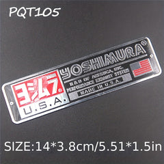 Aluminum Motorcycle Exhaust Pipe Decals, Heat Resistant & Stylish