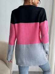 Casual Long Sleeve Cardigan For Spring & Fall Women's Clothing