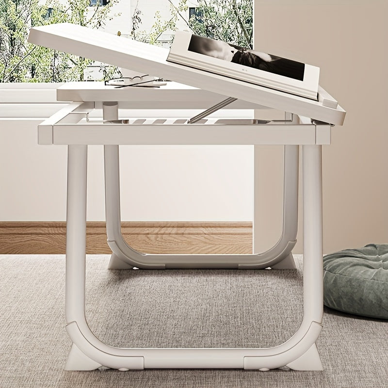 Adjustable Cup Holder Folding Study Table Laptop Desk