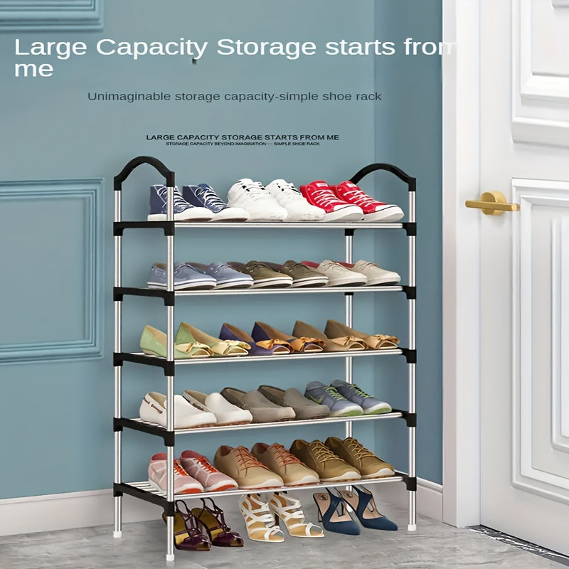 1pc Shoes Rack Easy Assembled Standing Dustproof Shoe Storage Shelf