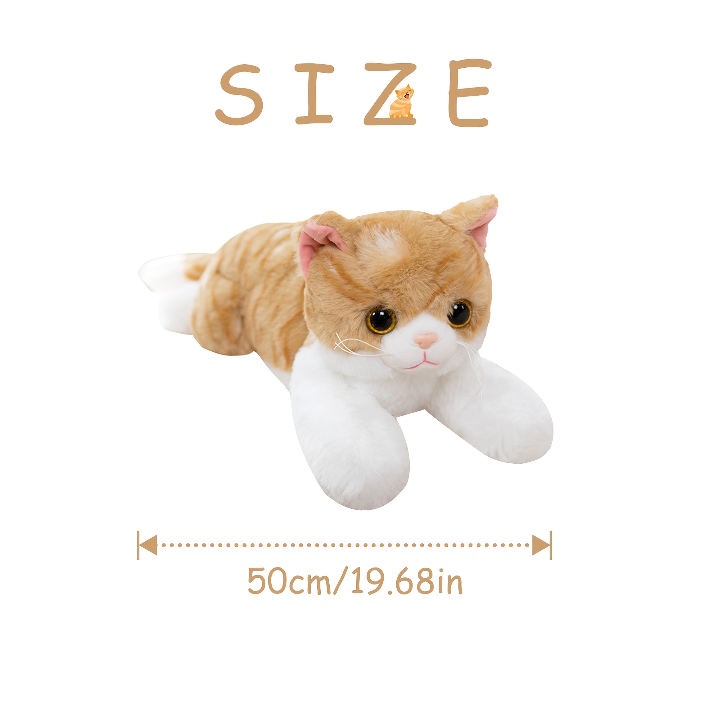 Realistic Plush Cat Stuffed Animal Soft Mixed Colors for Kids