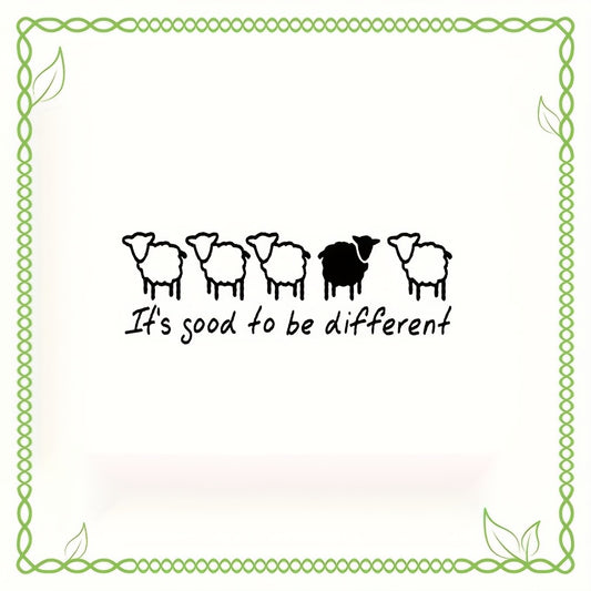 5 Sheep & 'It's Good to Be Different' Novel Stickers Combo