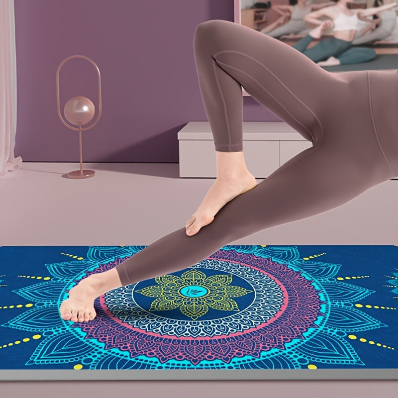 Flower Printed TPE Yoga Mat Non slip 6ft Thicken Soft Yoga Mat