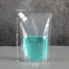 20pcs Reusable Drinking Flask Cruise Pouch Concealable Plastic Bags 16 Oz