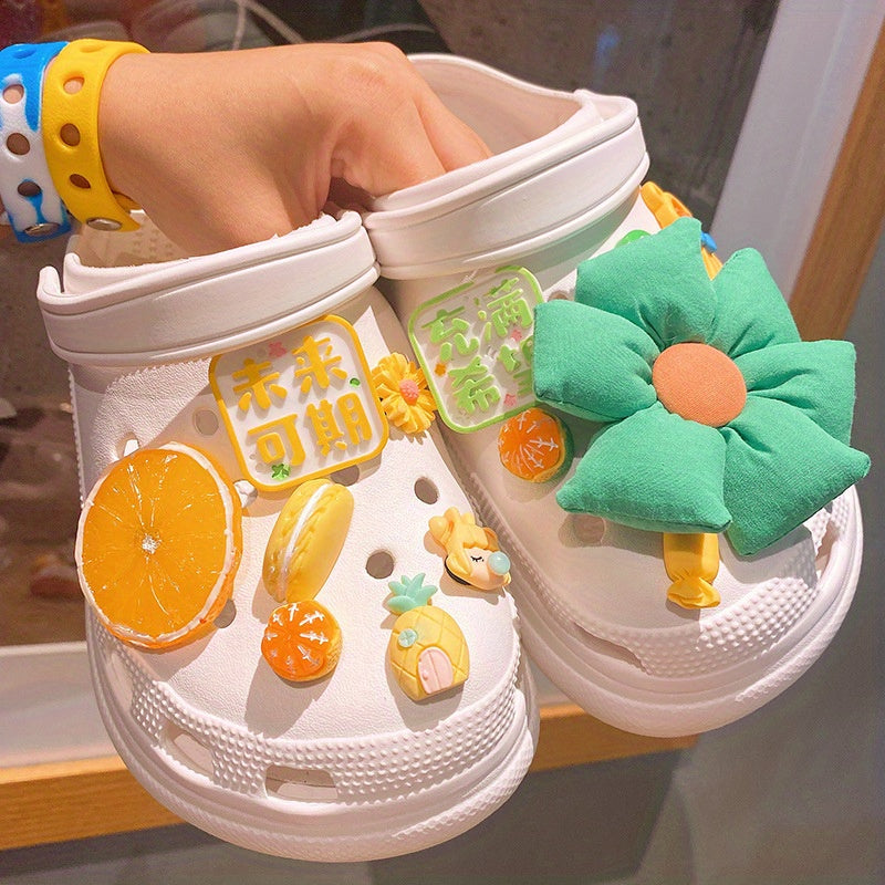Shoe Accessories Chain Jelly Big Flower Bear DIY Decoration