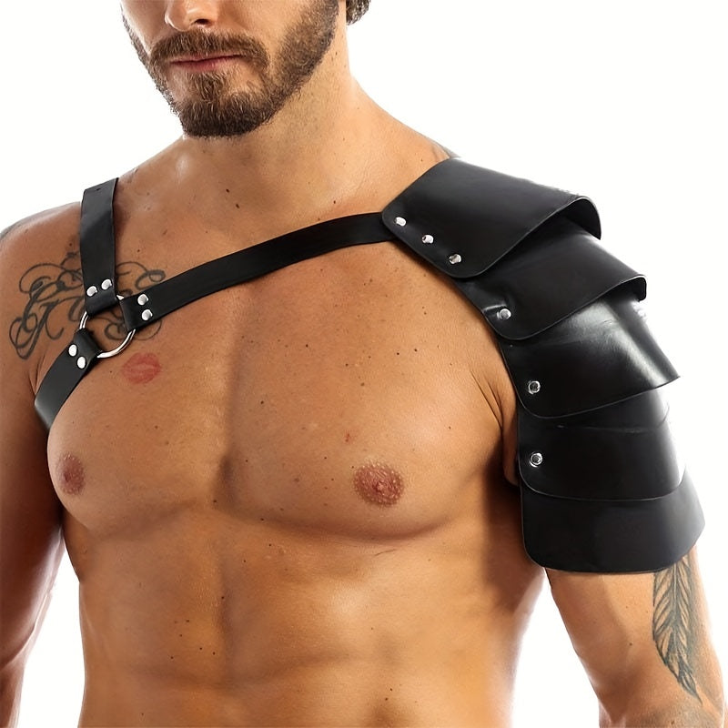 PU Leather Shoulder Armor Warrior Shoulder Armor With Belt Costume