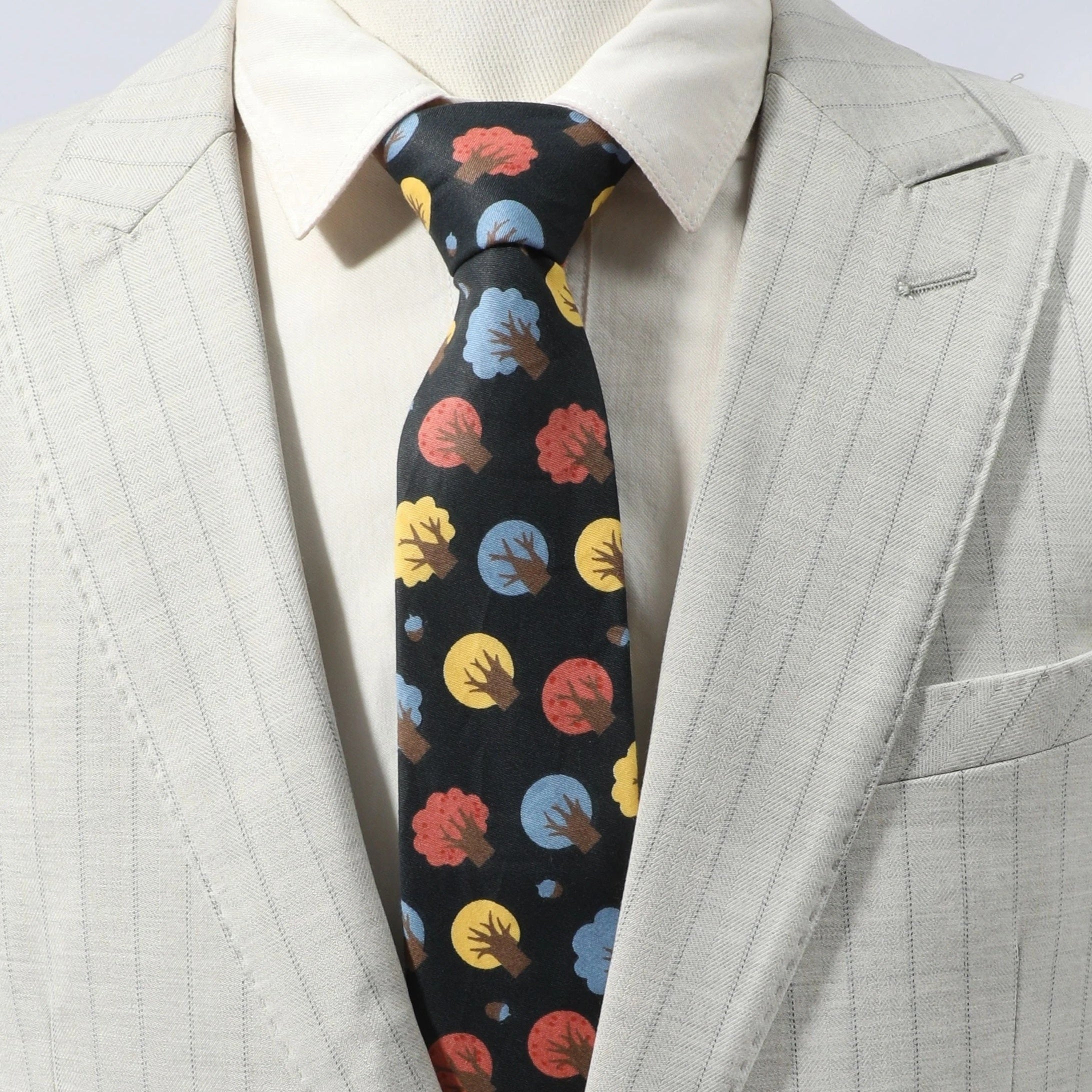 Colorful Tree Pattern Necktie for Men