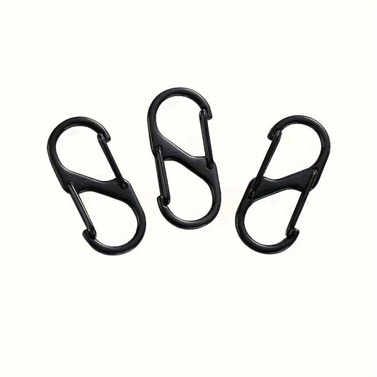 2pcs Zinc Alloy Camping Carbine Keychain S shape Anti theft Backpack Buckle