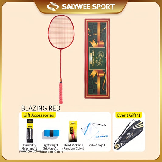2pcs Carbon Fiber Badminton Rackets Gift Set