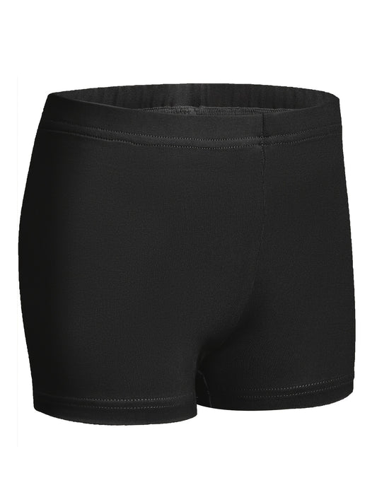 Girls Stretchy Solid Dance Shorts Gymnastics Practice Performance