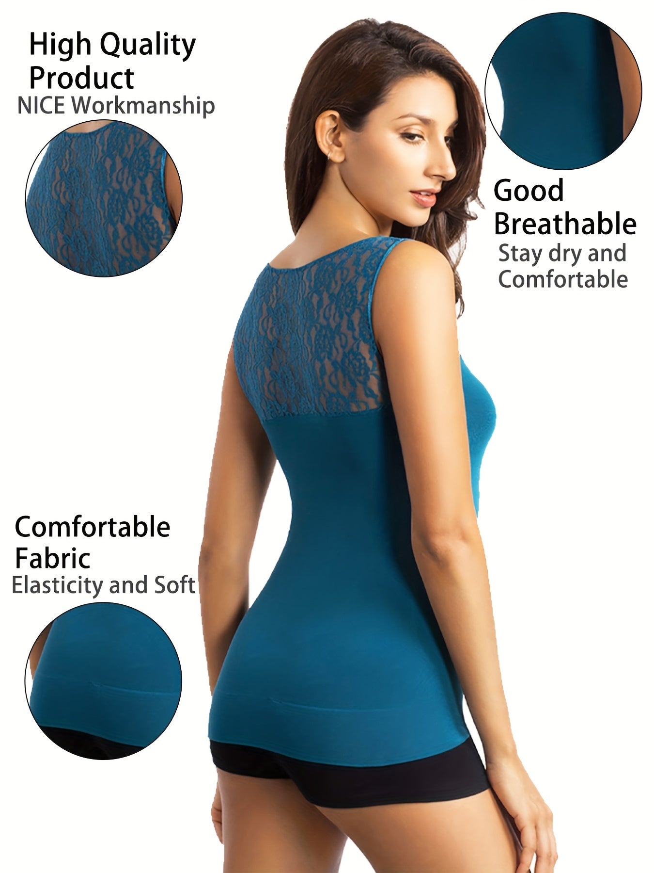Lace Shaping Tank Top Slimmer Sleeveless Women's Underwear