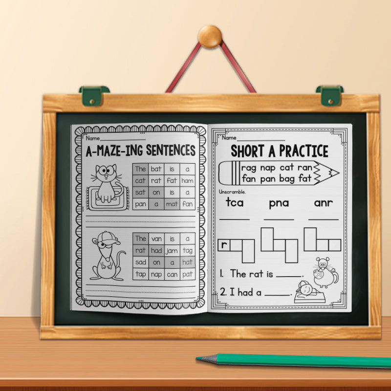 Interactive Phonics Workbook for Kids - Reading & Spelling Skills Development