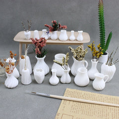 Set of 7 Mini Art Vases for 1:12 Doll House DIY Pocket Scenes