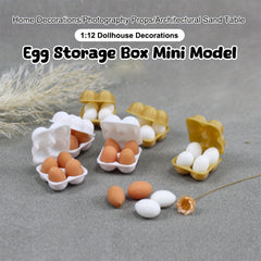 1:12 Mini Dollhouse Egg Rack with Eggs