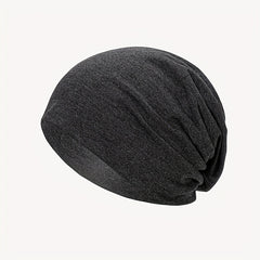 2pcs Solid Thin Headgear Hat European American Autumn Winter Warm Cap