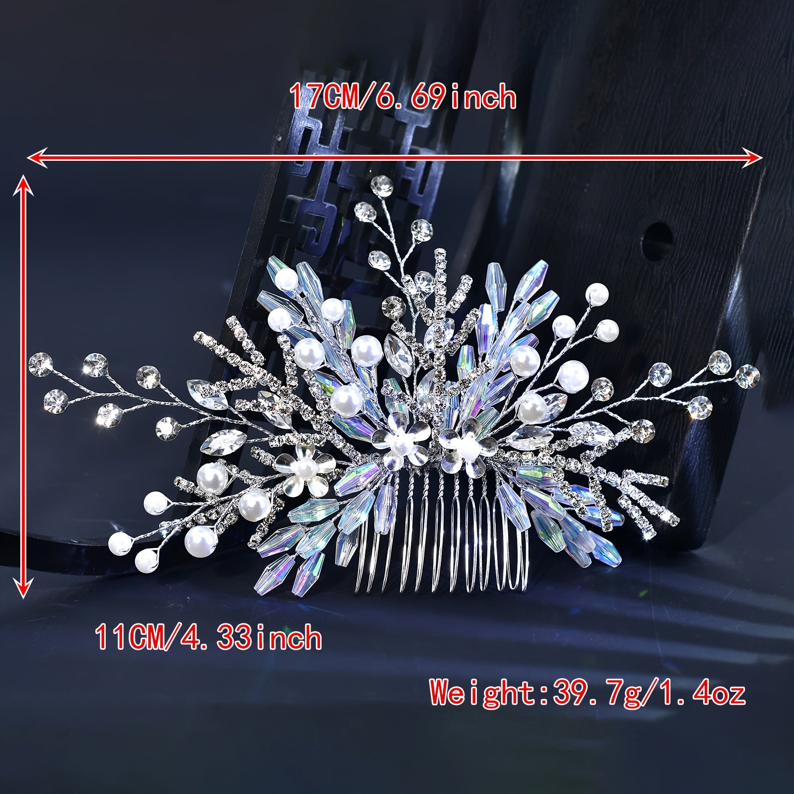Stylish Bridal Hair Comb with Flowers Bridesmaid Headpiece HP914