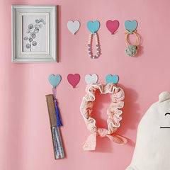 Strong Heart Shaped Adhesive Hangers Wall Hooks