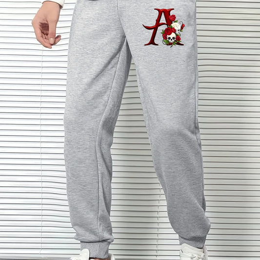 Skull And Roses Men's Sports Pants Casual Jogging Trousers