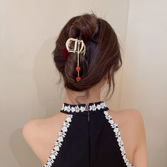 Faux Pearls Hair Claw Clip Strong Hold Grip Hair Jaw Clip
