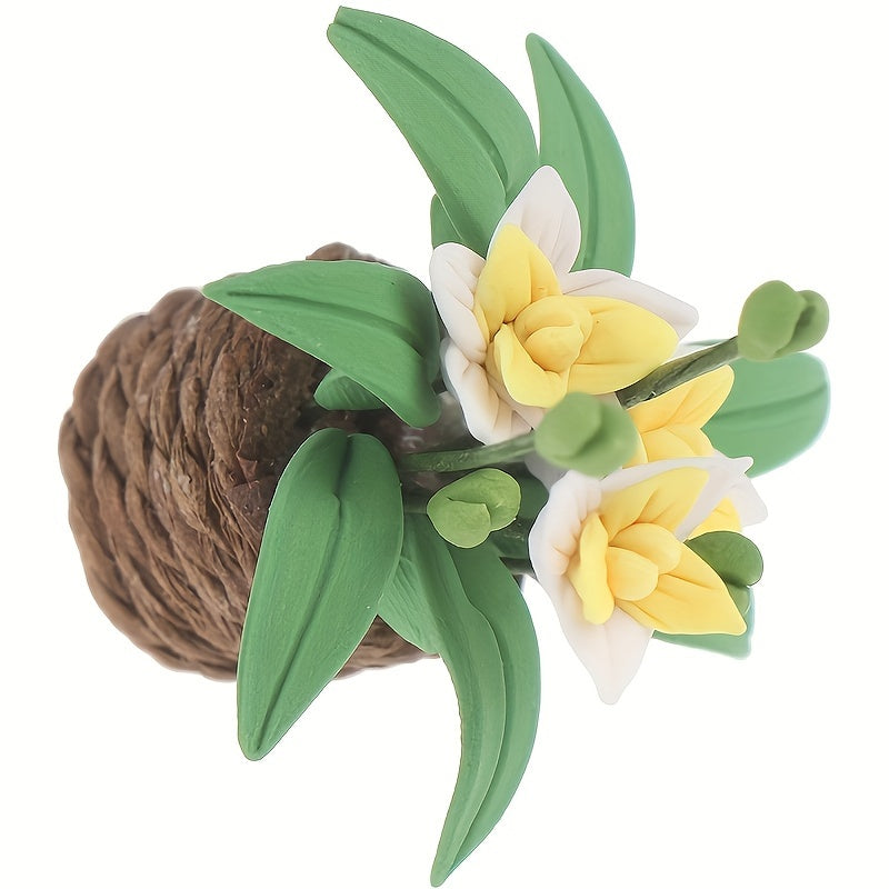 1:12 Dollhouse Clay Flower Pot Model Decoration Gift