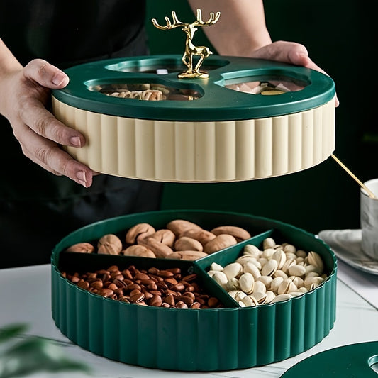 Reindeer Horn Candies Storage Box Cookies Tray For Dried Fruits