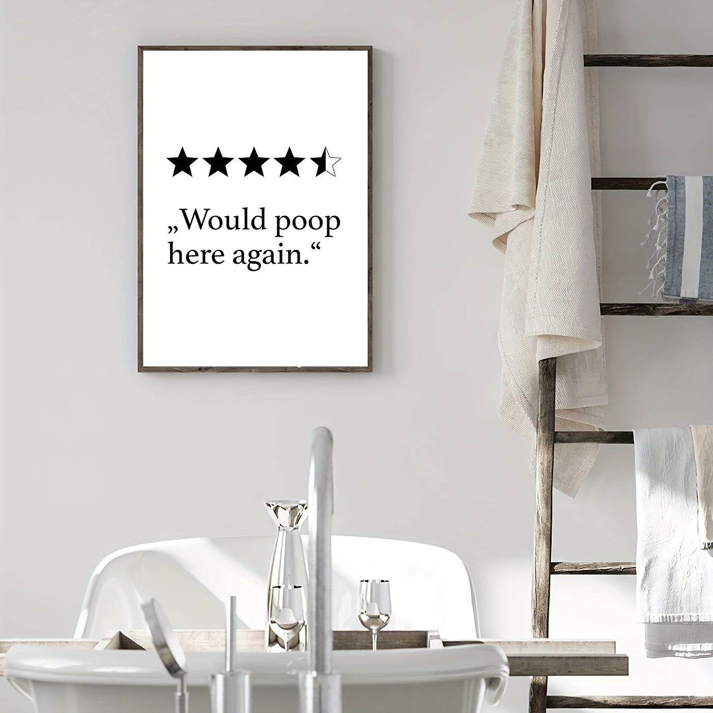 1 Pc Poster Bathroom Decoration High Art Print Wall Pictures