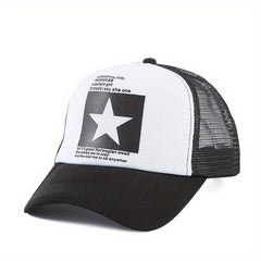 5 Pointed Star Graphic Mesh Baseball Cap Summer Caps