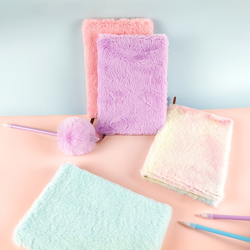 Plain Colour Plush Book Colourful Journal Creative Book Diary Notepad