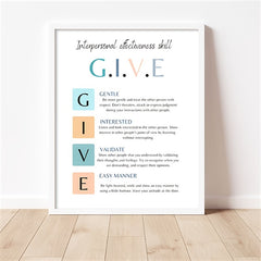 1pc Office Wall Decor Dbt Dialectics Poster Therapy Office Art