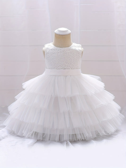 Kids Fairy Sleeveless Mesh Fluffy Dress
