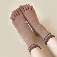 Cotton Toe Socks Crew Athletic Running 5 Finger For Women