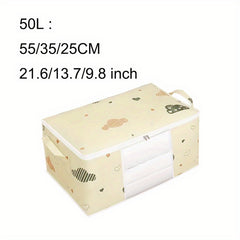 Large Capacity Clothes Storage Bag with Reinforced Handle and Sturdy Zipper