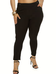 High Rise Skinny Pants With Pockets