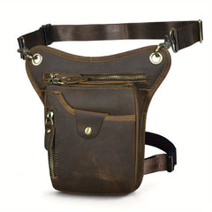 Top Layer Cowhide Waist Bag Classic & Stylish Fanny Pack for Travelers