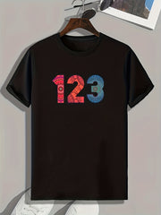 Number Print Men's Graphic T shirt Casual Comfy Tees For Summer